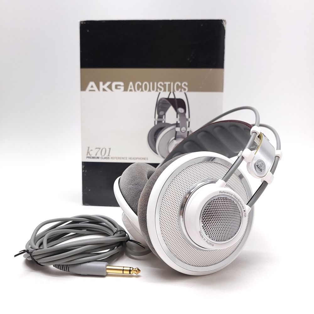 AKG K701 Premium Reference Headphones Open Back White Silver Made in Austria